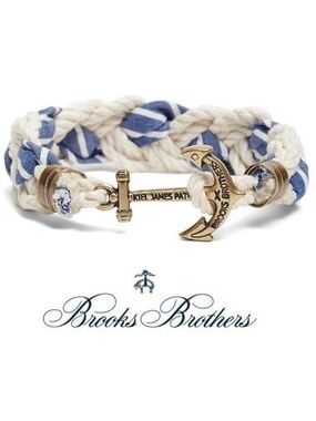 NWT Brooks Brothers x Kiel James Patrick Nautical Anchor Bracelet